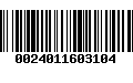 Código de Barras 0024011603104