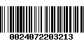 Código de Barras 0024072203213