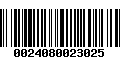 Código de Barras 0024080023025