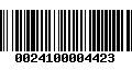 Código de Barras 0024100004423