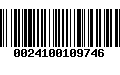 Código de Barras 0024100109746