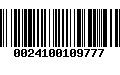 Código de Barras 0024100109777