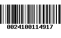 Código de Barras 0024100114917