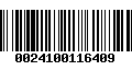 Código de Barras 0024100116409