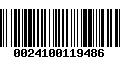 Código de Barras 0024100119486