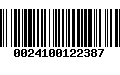 Código de Barras 0024100122387