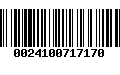 Código de Barras 0024100717170