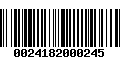 Código de Barras 0024182000245