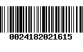 Código de Barras 0024182021615