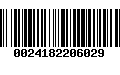 Código de Barras 0024182206029