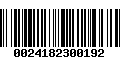 Código de Barras 0024182300192