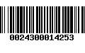 Código de Barras 0024300014253