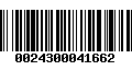 Código de Barras 0024300041662