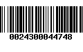 Código de Barras 0024300044748