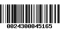 Código de Barras 0024300045165