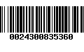 Código de Barras 0024300835360