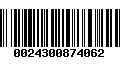 Código de Barras 0024300874062