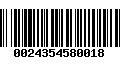 Código de Barras 0024354580018