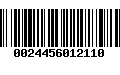 Código de Barras 0024456012110