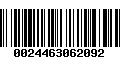 Código de Barras 0024463062092