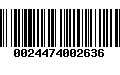 Código de Barras 0024474002636