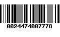 Código de Barras 0024474007778