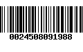 Código de Barras 0024508091988