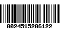 Código de Barras 0024515206122