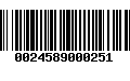 Código de Barras 0024589000251