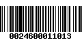 Código de Barras 0024600011013