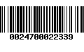 Código de Barras 0024700022339