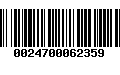 Código de Barras 0024700062359