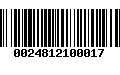 Código de Barras 0024812100017