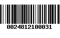 Código de Barras 0024812100031