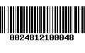 Código de Barras 0024812100048