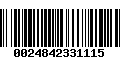 Código de Barras 0024842331115