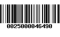 Código de Barras 0025000046490