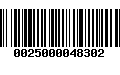 Código de Barras 0025000048302