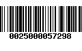 Código de Barras 0025000057298