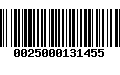 Código de Barras 0025000131455