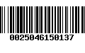 Código de Barras 0025046150137