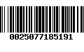 Código de Barras 0025077185191