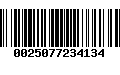 Código de Barras 0025077234134