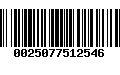 Código de Barras 0025077512546