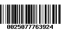 Código de Barras 0025077763924
