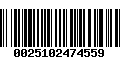 Código de Barras 0025102474559