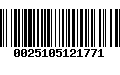 Código de Barras 0025105121771