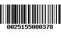 Código de Barras 0025155000378