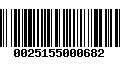 Código de Barras 0025155000682