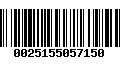 Código de Barras 0025155057150